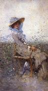 Nicolae Grigorescu Woman in the Garden Germany oil painting artist